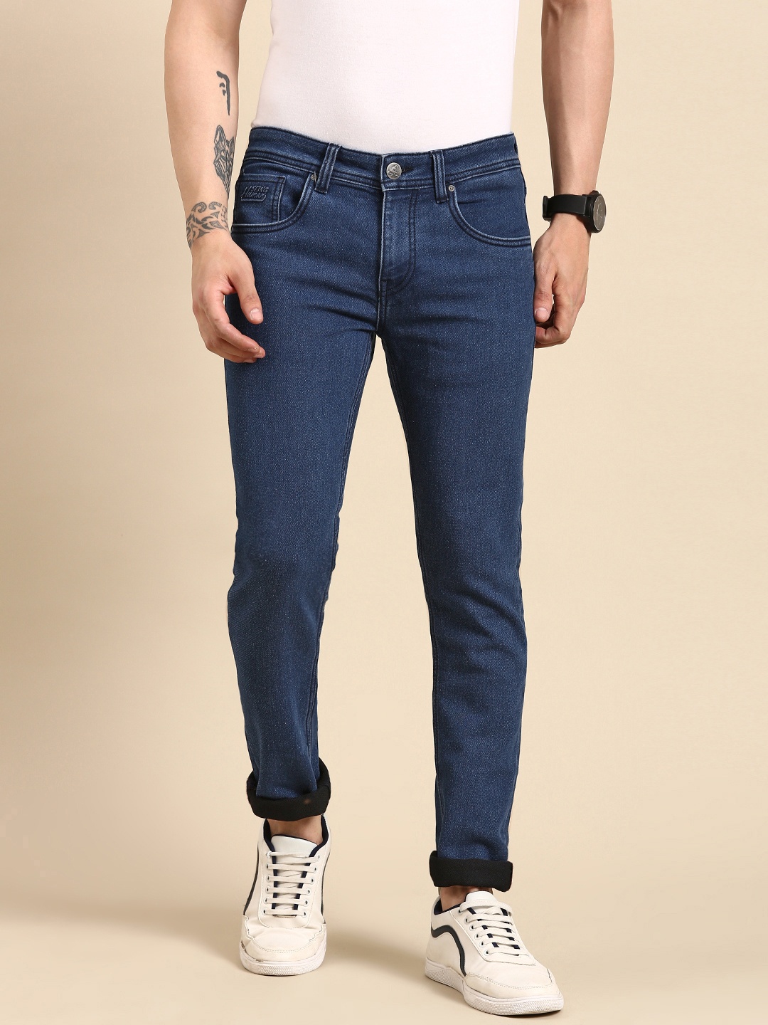 

Being Human Men Skinny Fit Mid-Rise Stretchable Jeans, Blue