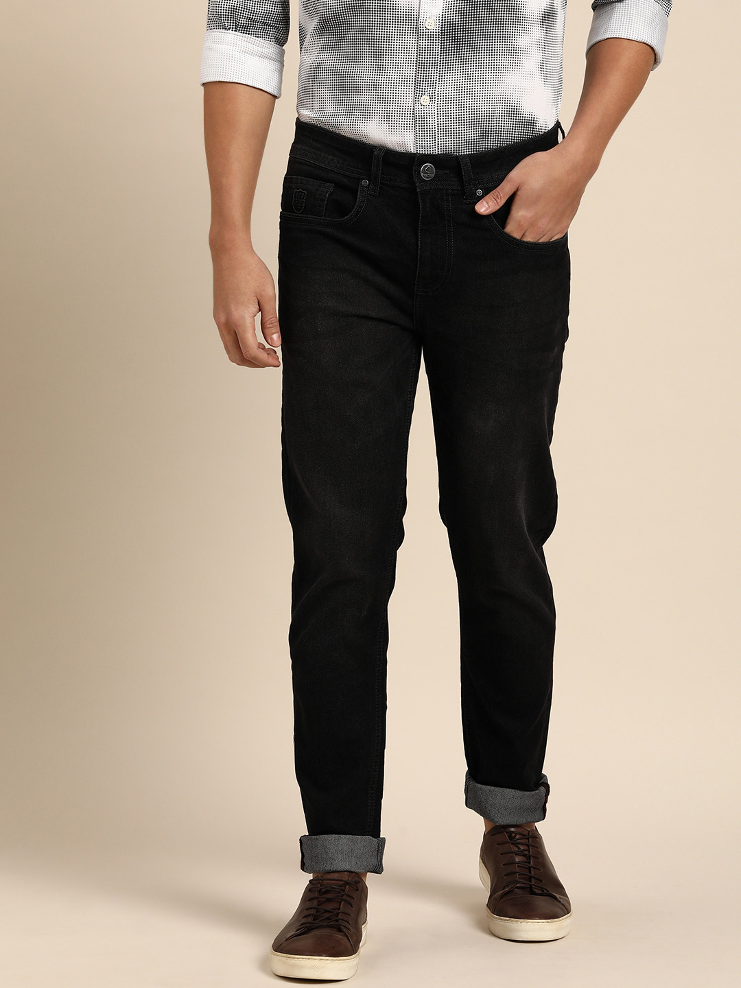 

Being Human Men Skinny Fit Mid-Rise Light Fade Stretchable Jeans, Black