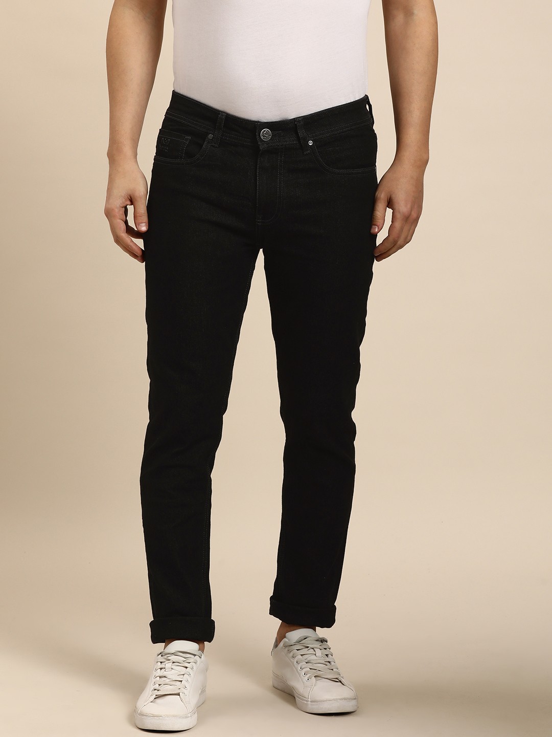 

Being Human Men Slim Fit Mid-Rise Clean Look Stretchable Jeans, Black