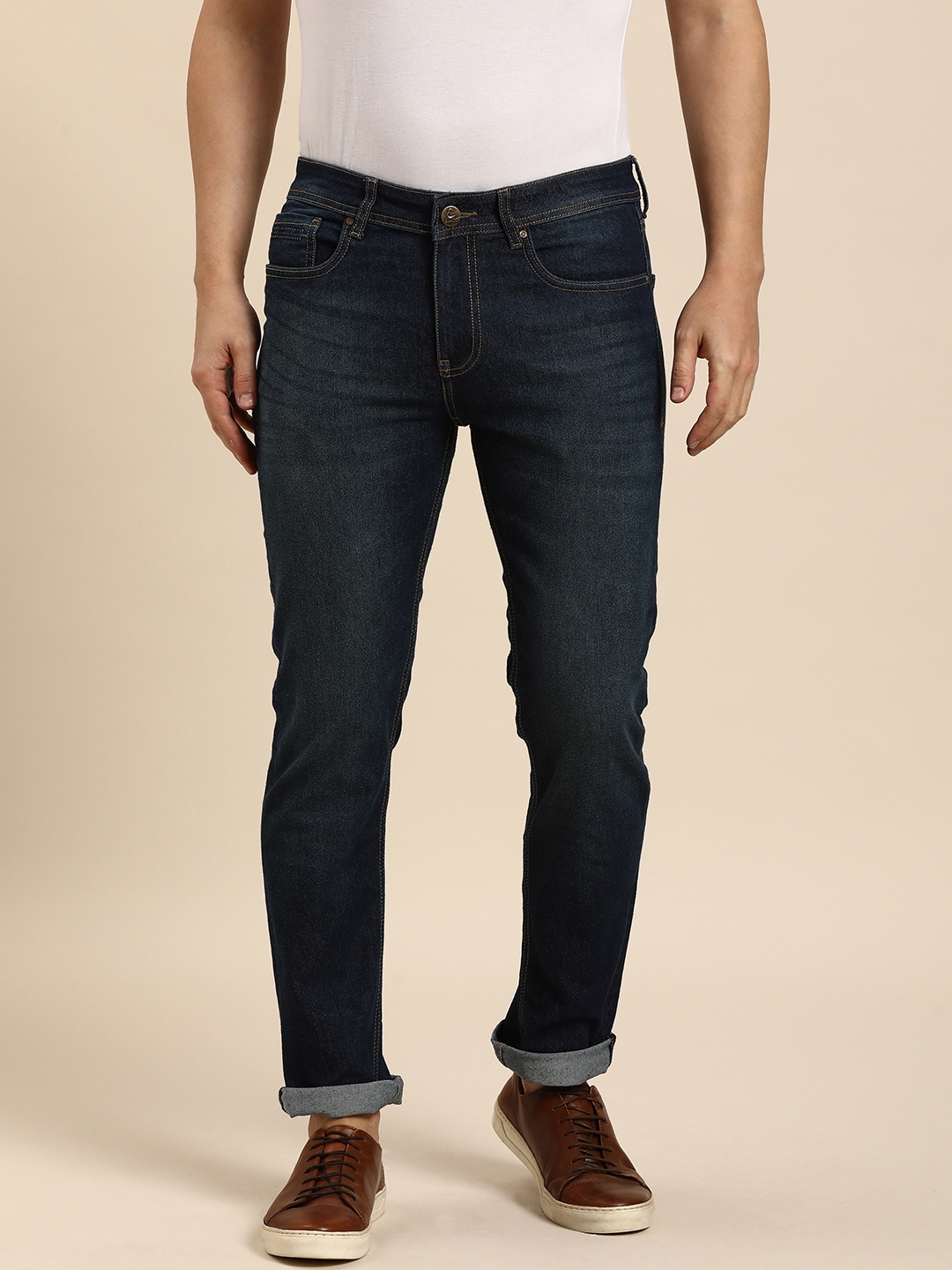 

Being Human Men Slim Fit Light Fade Stretchable Jeans, Blue