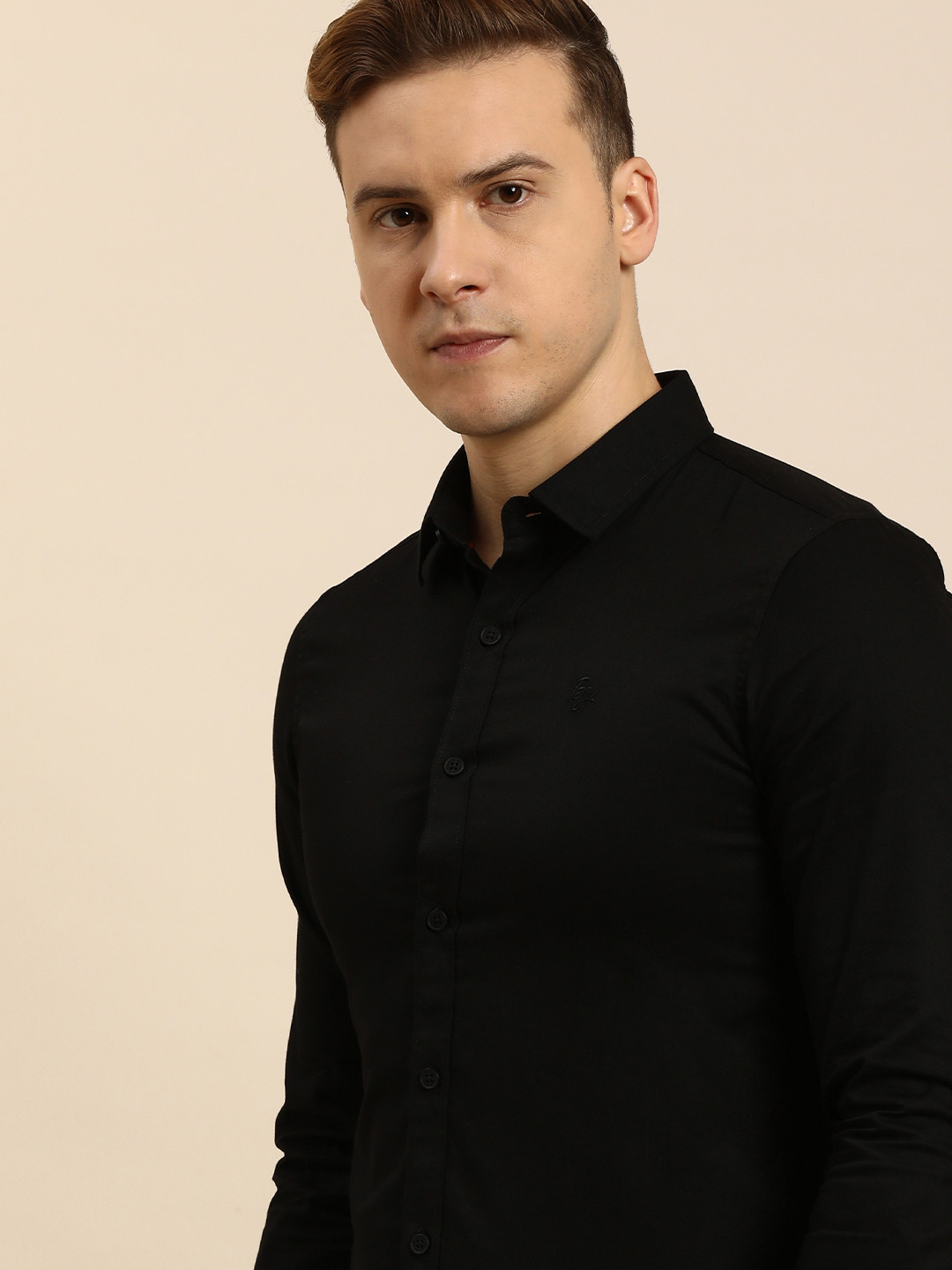

Being Human Men Slim Fit Pure Cotton Casual Shirt, Black