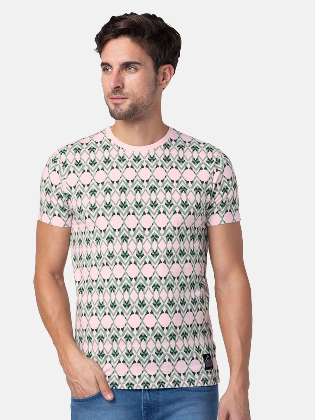 

Being Human Printed Pure Cotton T-shirt, Pink