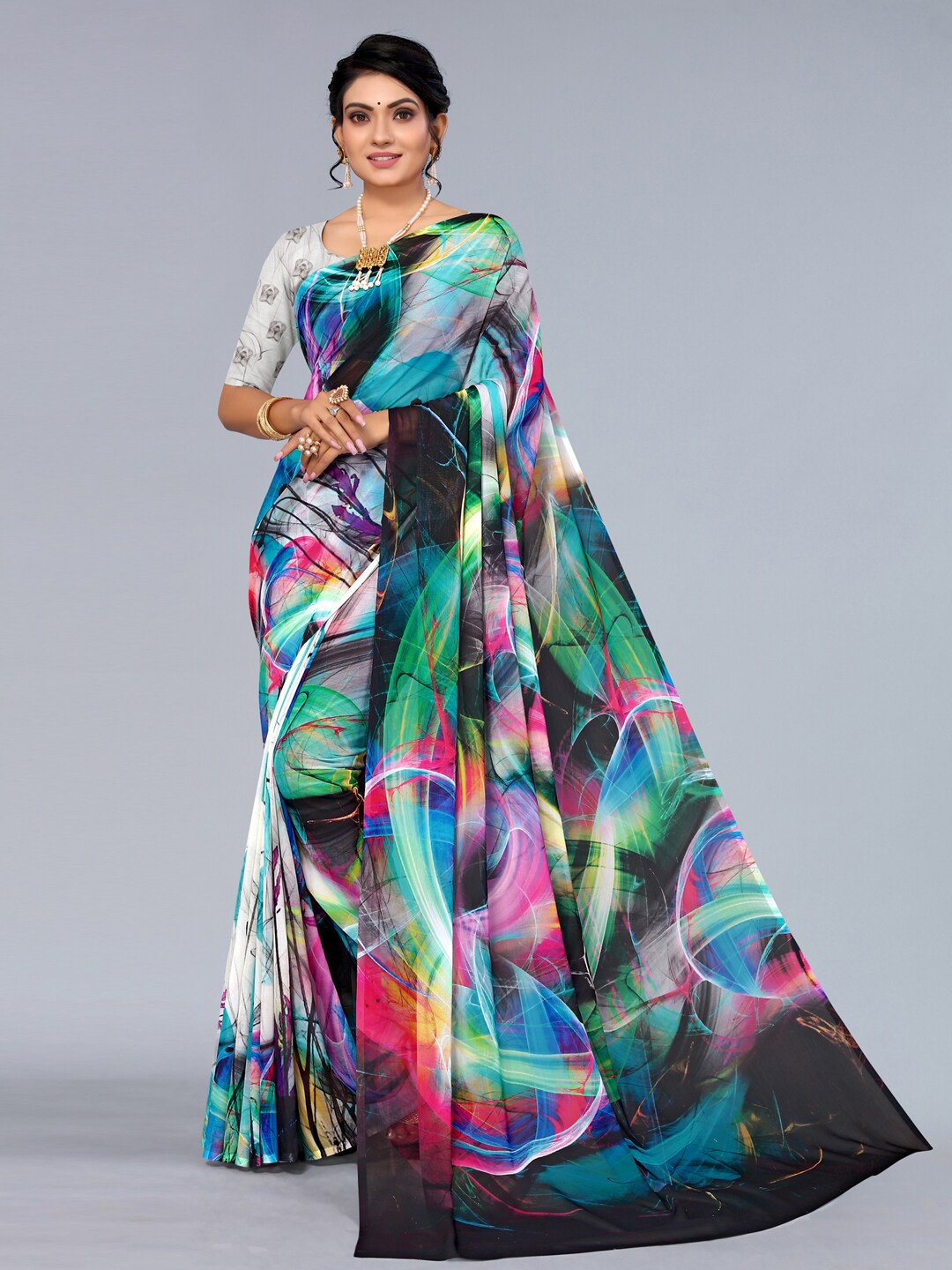 

Mitera Black & Pink Saree