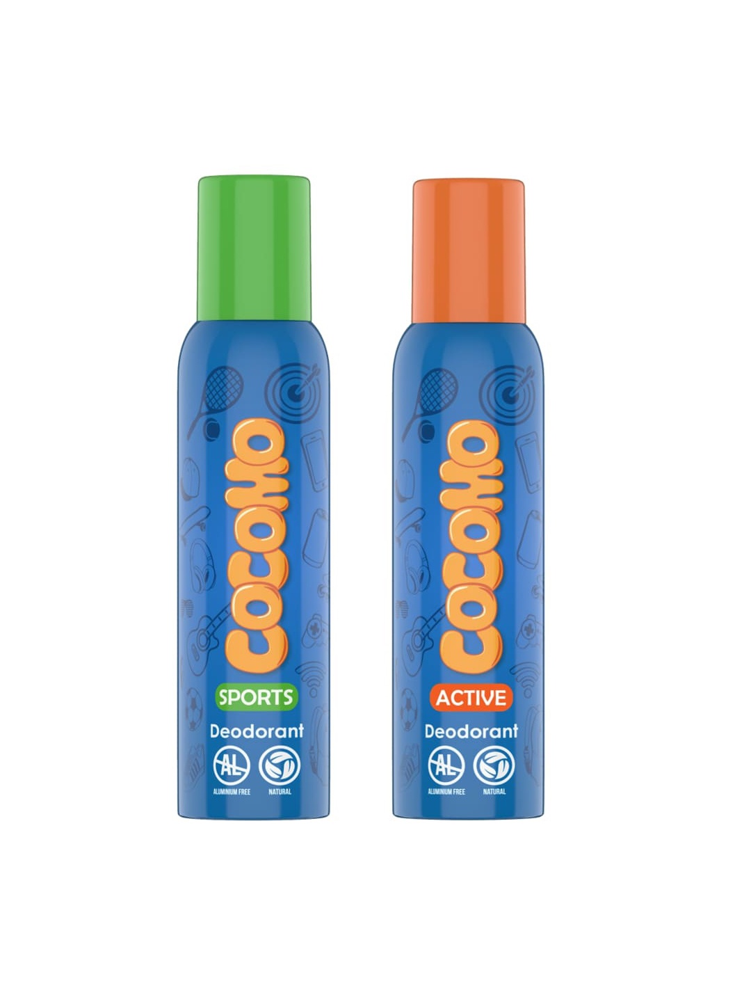 

COCOMO Kids Set of Sports & Active Natural Deodorant - 150 ml each, Blue
