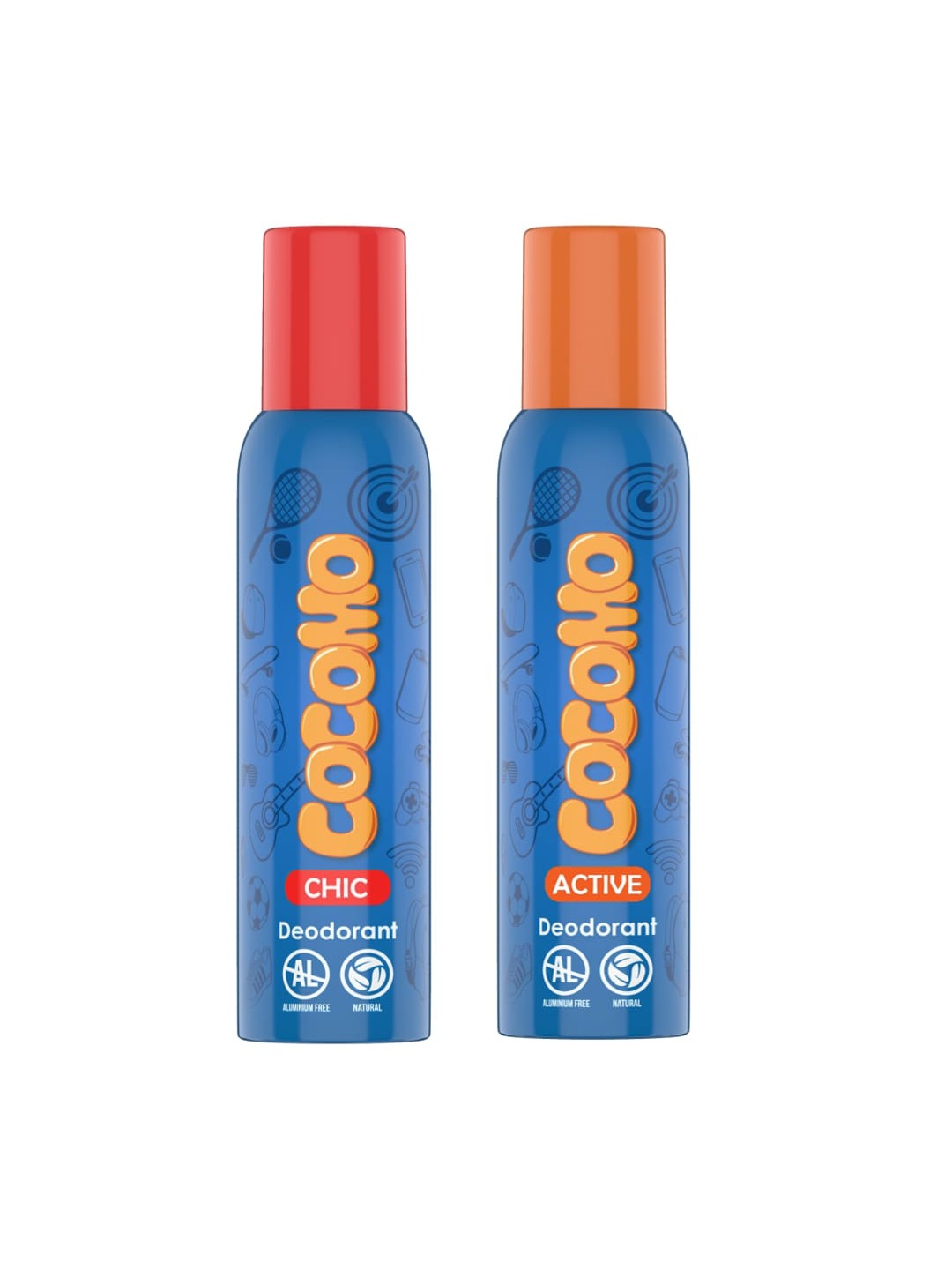 

COCOMO Girls Set of Chic & Active Natural Deodorant - 150 ml each, Blue