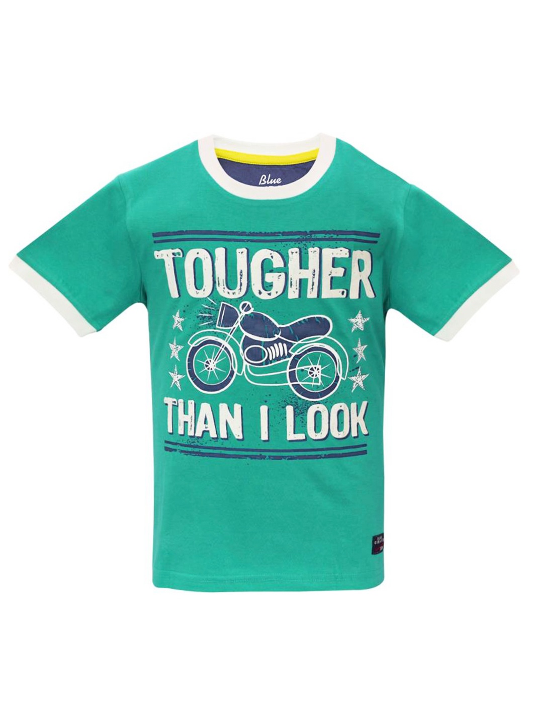 

Blue Giraffe Boys Green Printed Round Neck T-shirt