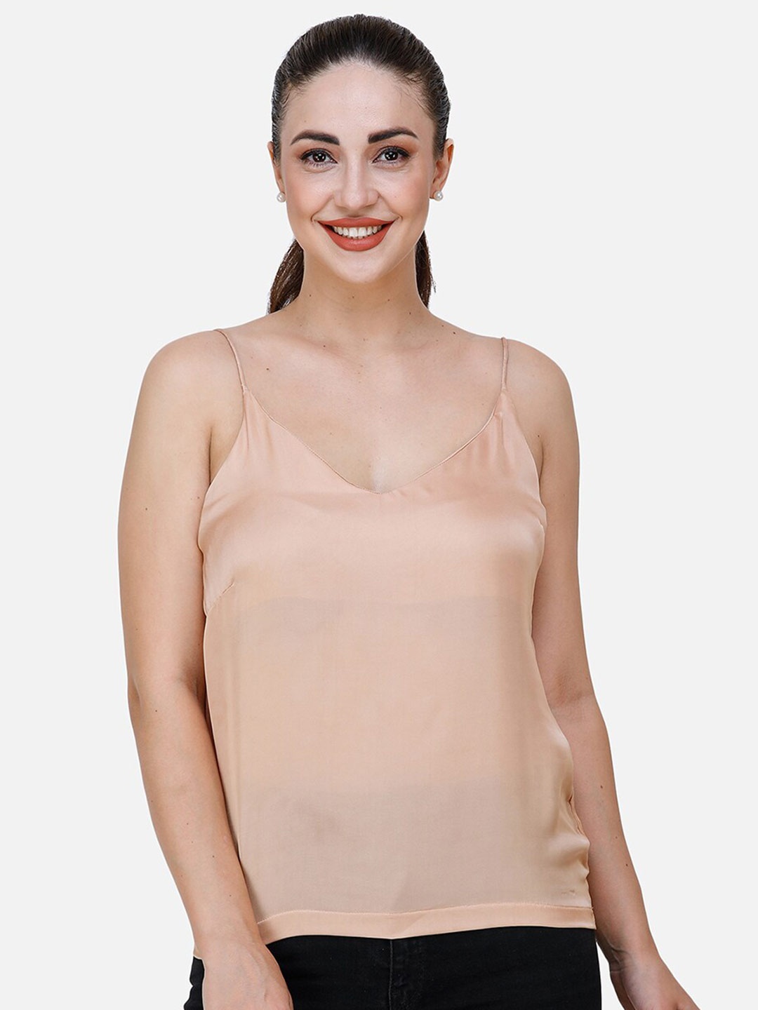 

DECHEN Woman Beige Satin Top