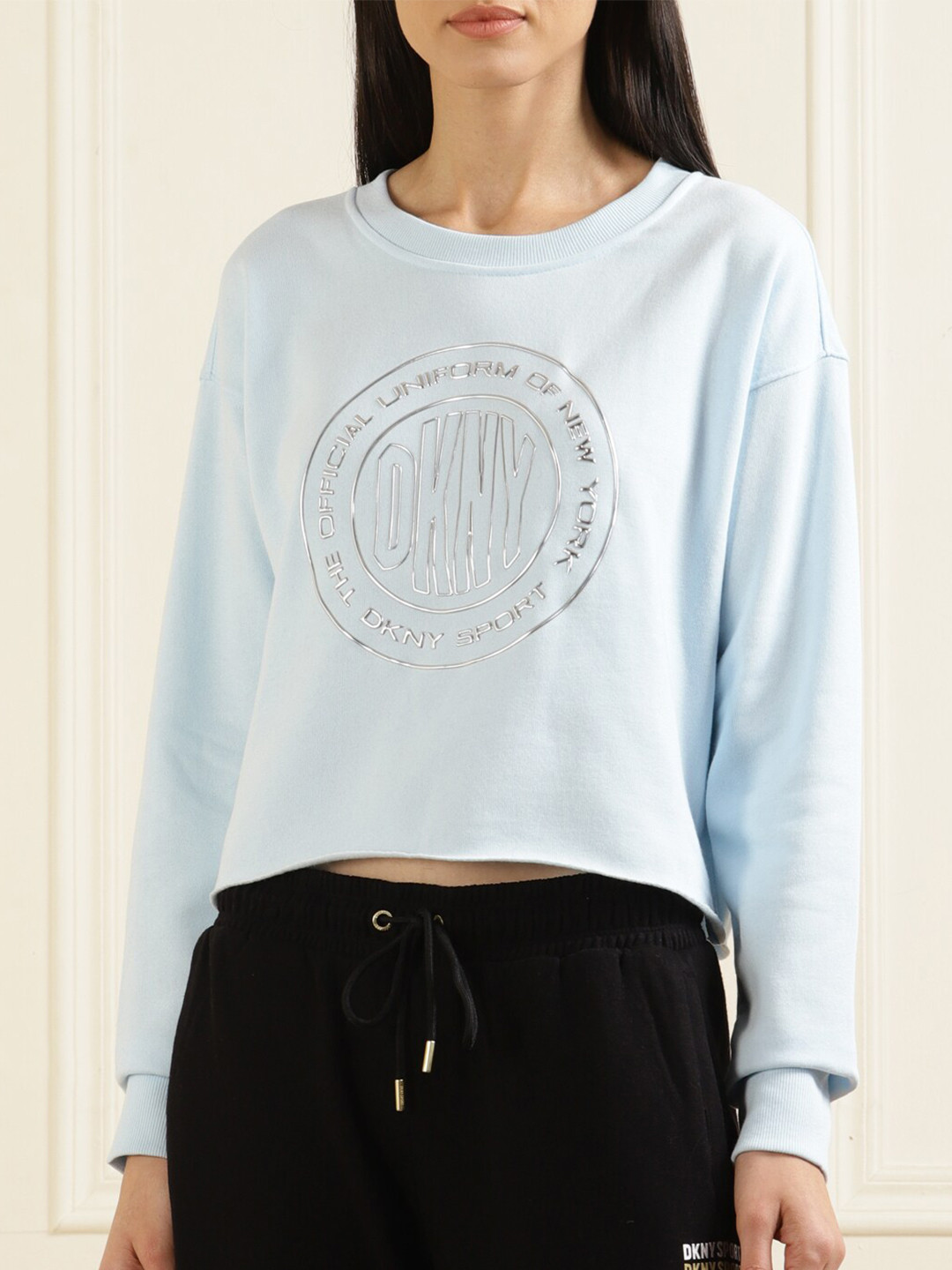 

DKNY Round Neck Printed Sweatshirt, Blue
