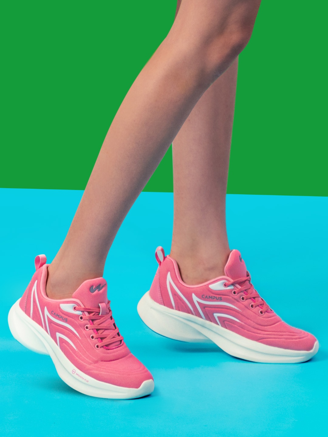 

Campus Women Mesh CAMP-CANDID Running Shoes, Pink