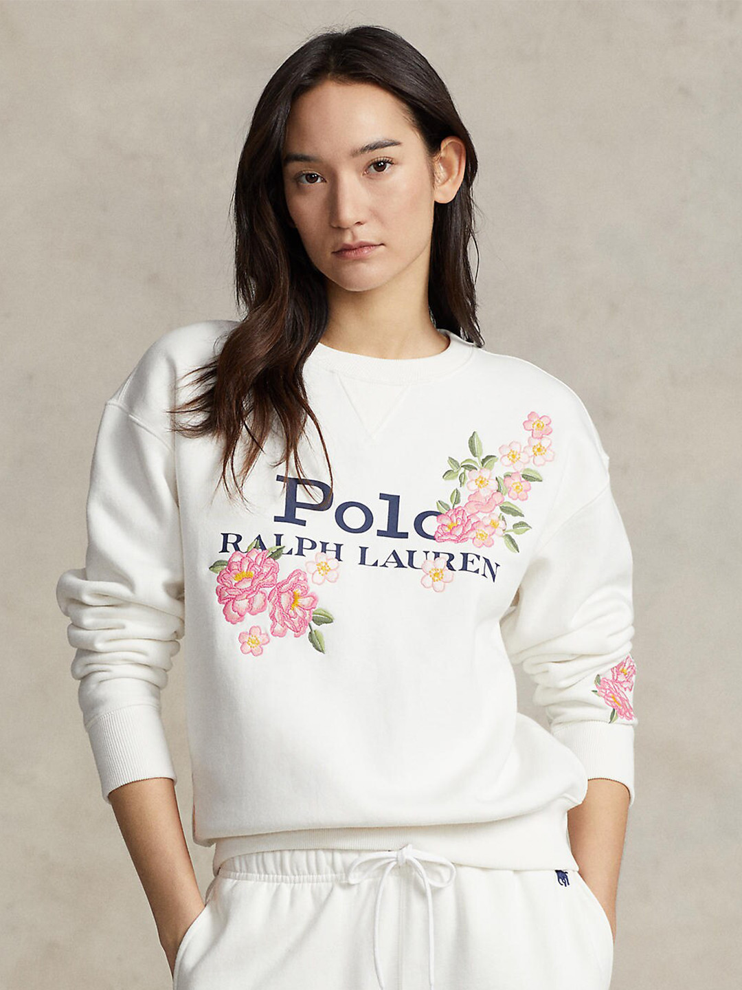 

Polo Ralph Lauren Women Floral Printed Sweatshirts, Cream