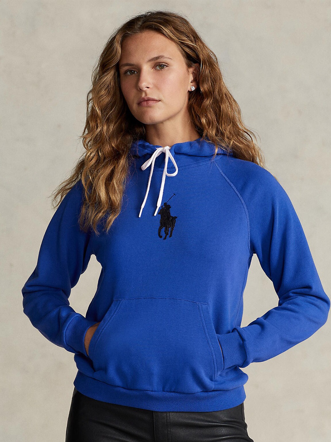 

Polo Ralph Lauren Women Big Pony French Logo Embroidered Pure Cotton Pullover Sweatshirts, Blue