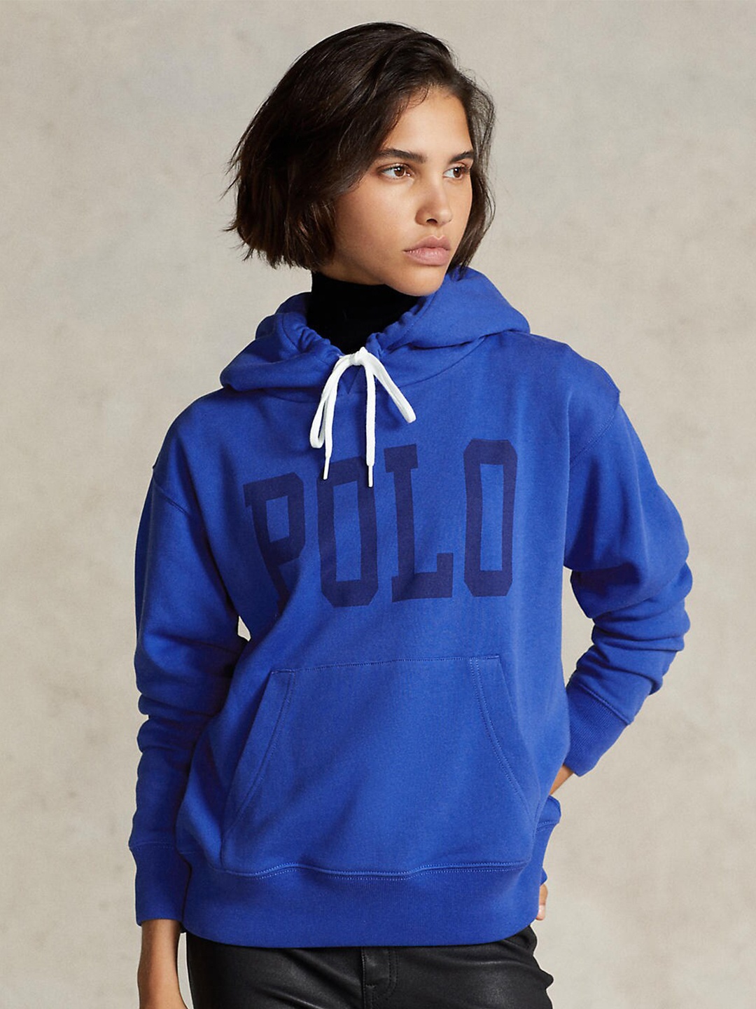 

Polo Ralph Lauren Women Logo Printed Pure Cotton French Terry Hoodie, Blue
