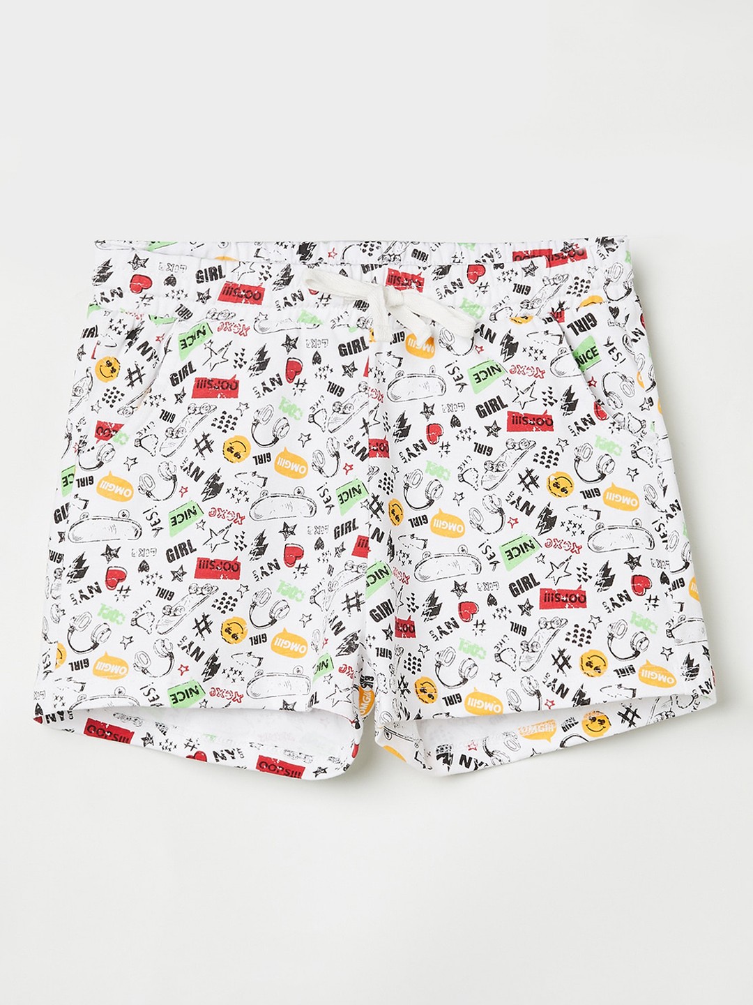 

Fame Forever by Lifestyle Girls Humour and Comic Printed Cotton Shorts, White