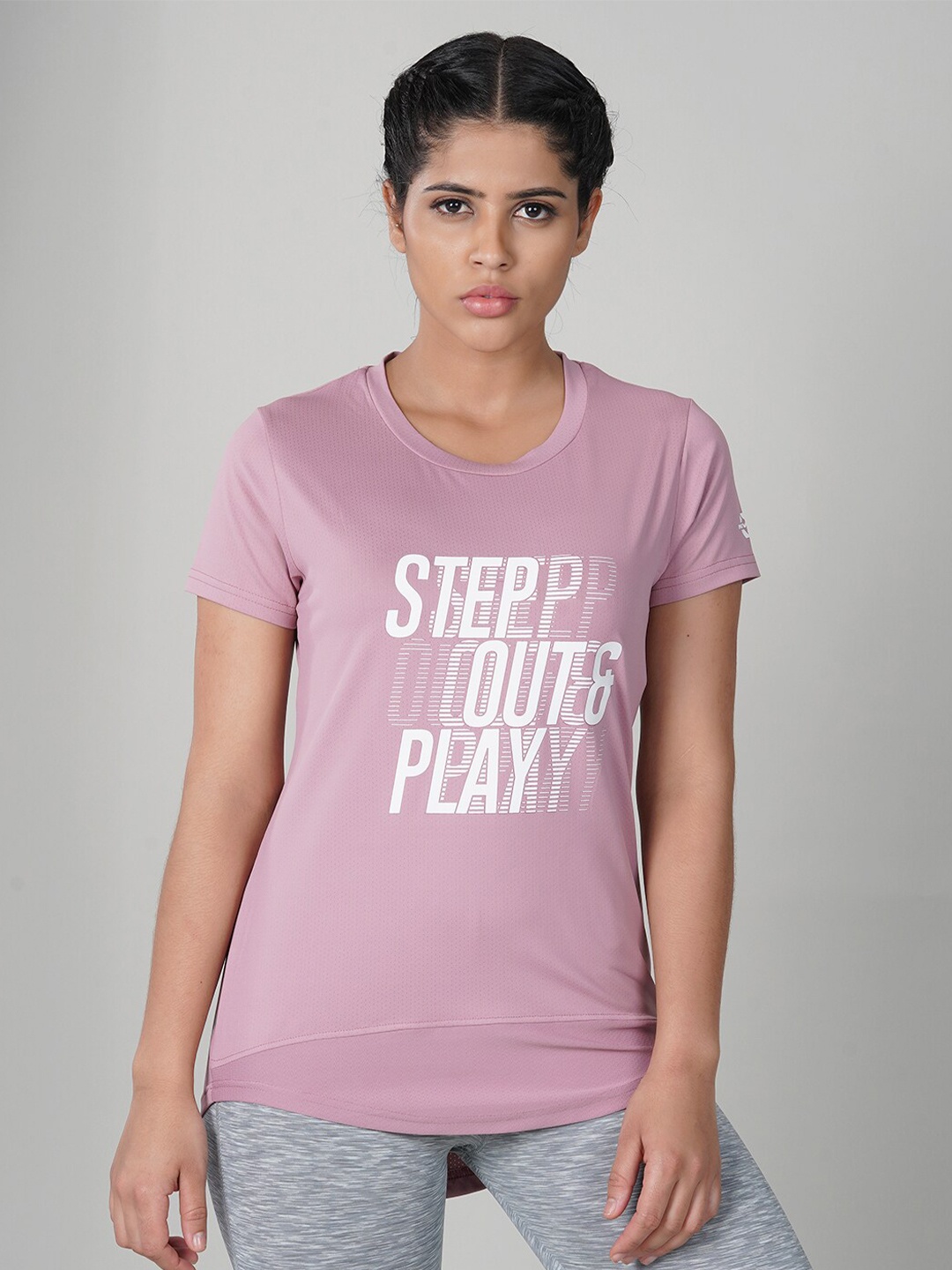 

NIVIA Women Pink Typography Printed T-shirt
