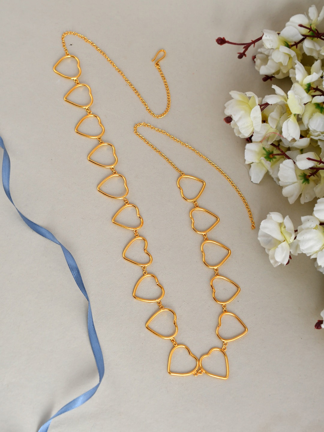 

Silvermerc Designs Gold-Plated Heart Shaped Waist Chain