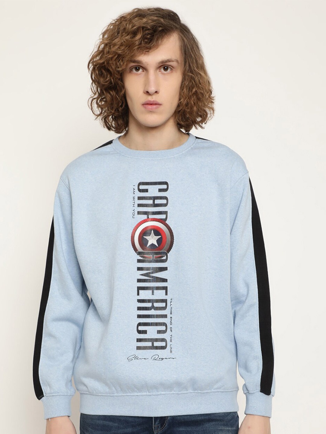 

Octave Men Blue Printed Sweatshirt