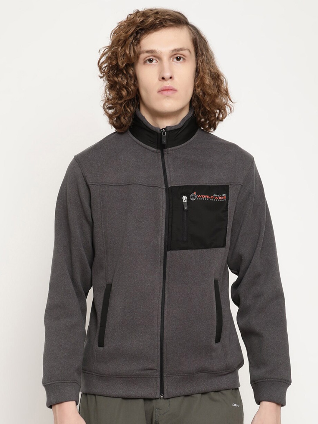 

Octave Mock Collar Fleece Sweatshirt, Grey