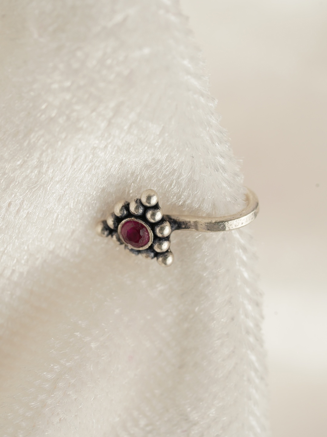 

Arte Jewels Women 92.5 Silver Nosepin, Pink