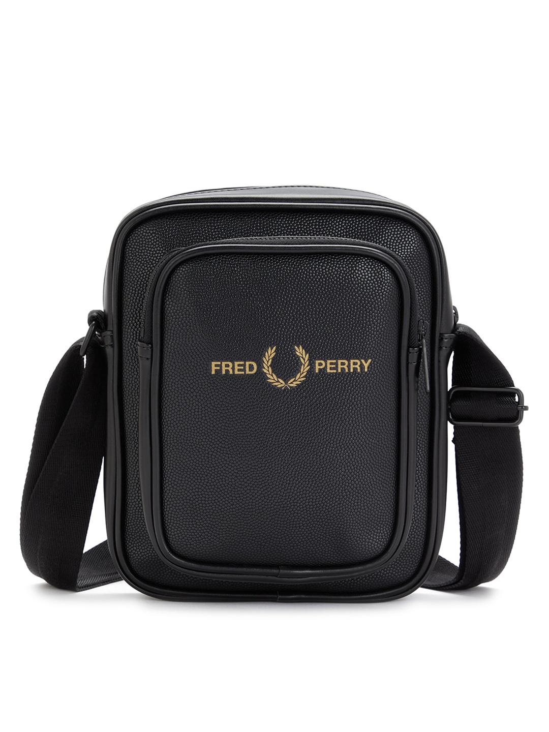 

Fred Perry Men Black Leather Travel Pouch