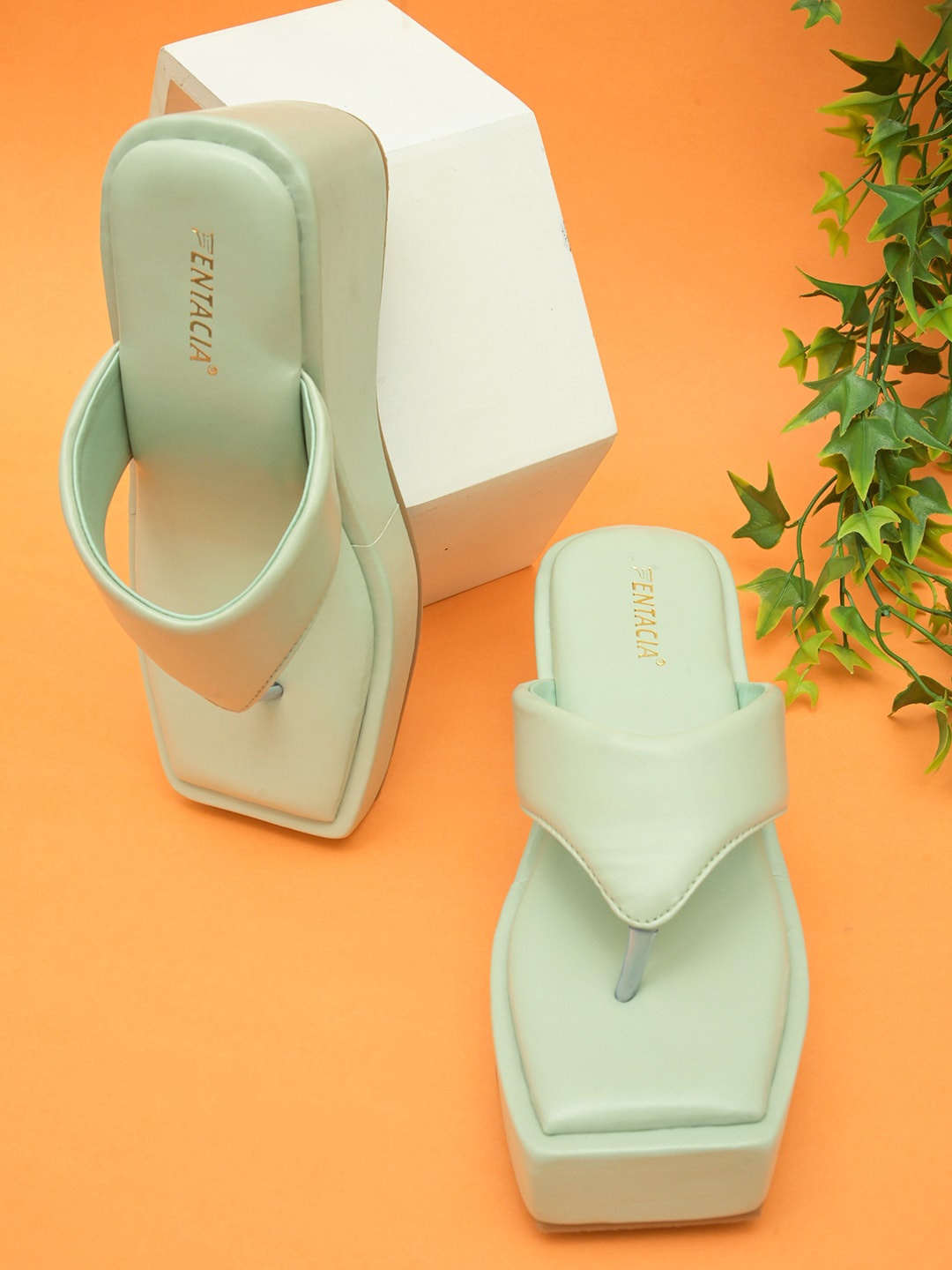 

Fentacia Women Flatform Heels, Sea green