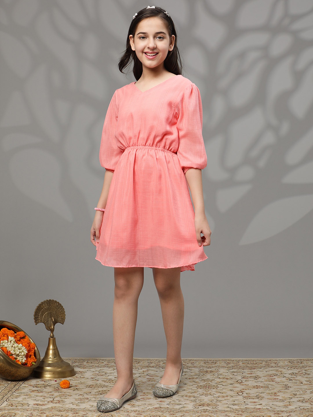 

White World Fit And Flare Dress, Peach
