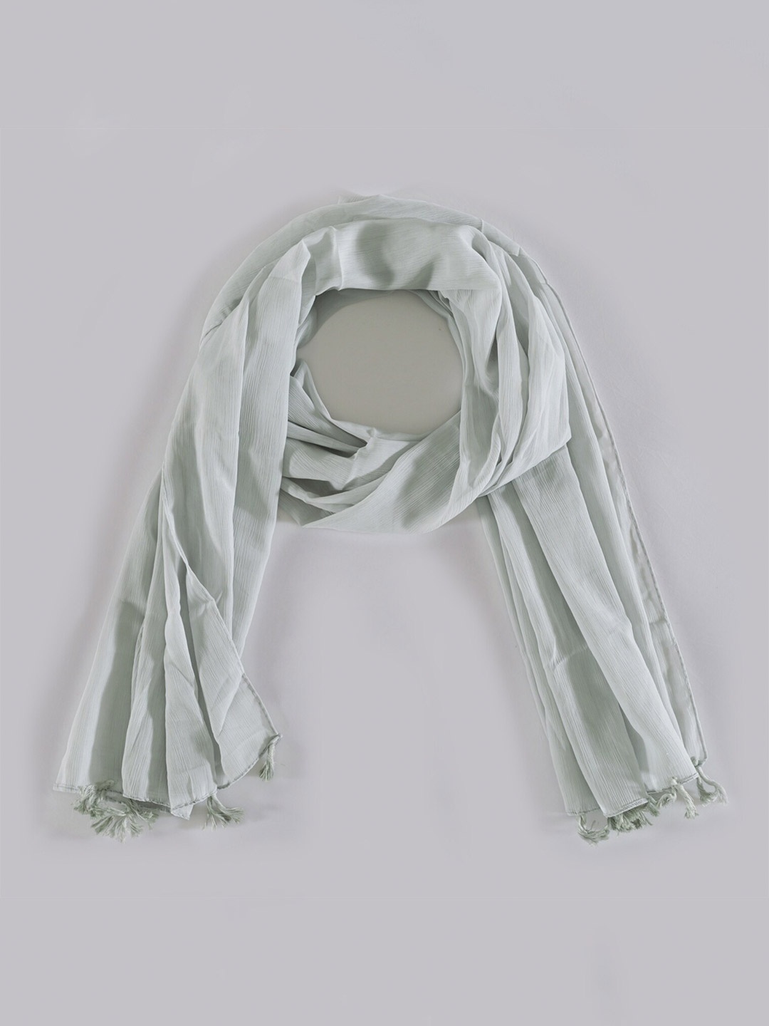 

HANDICRAFT PALACE Women Wrinkel Chiffon Scarf, Sea green