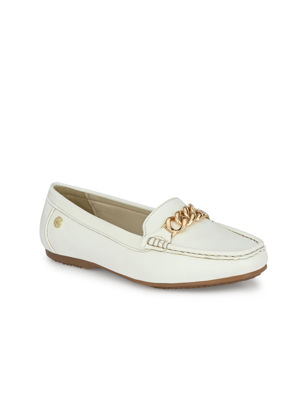 

ELLE Women Solid Loafers, White