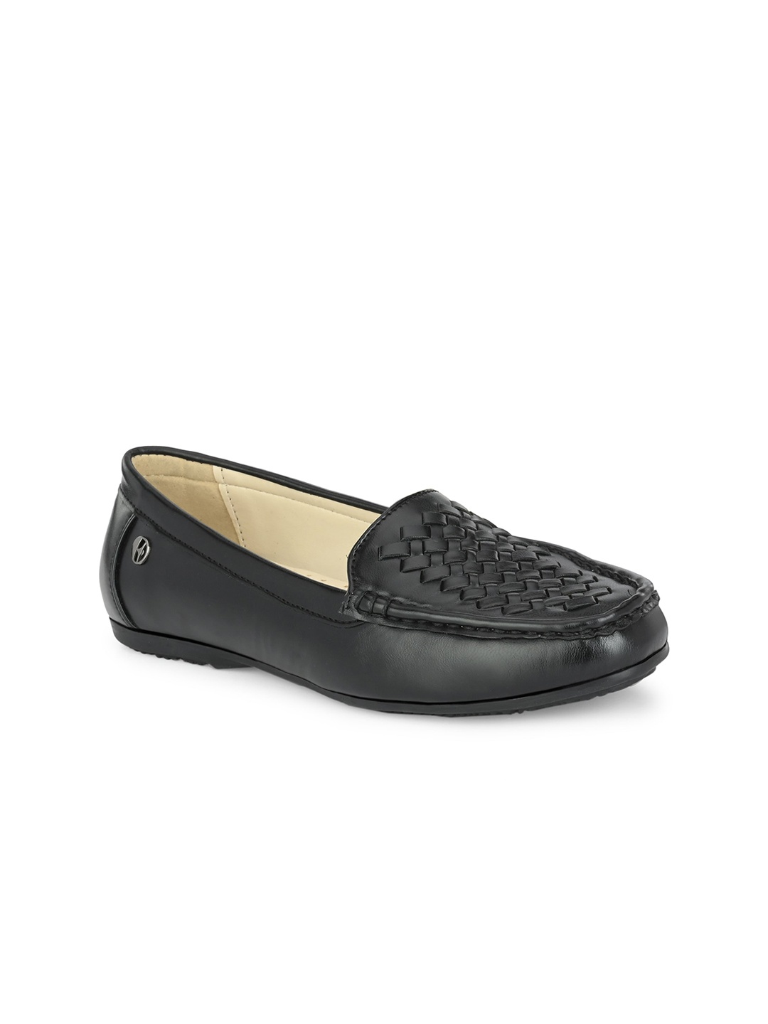 

ELLE Women Woven Design Loafers, Black