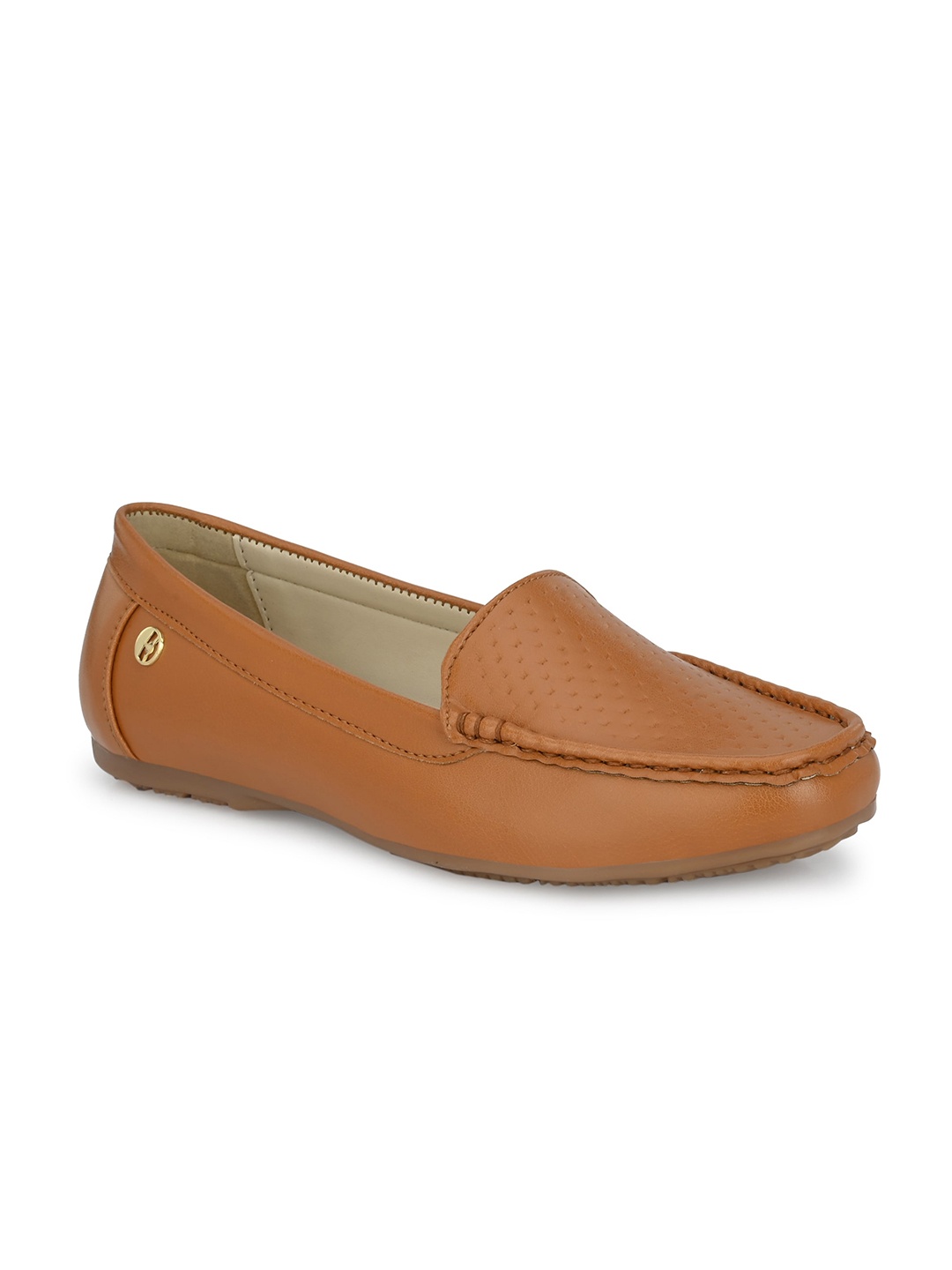 

ELLE Women Perforations Loafers, Tan