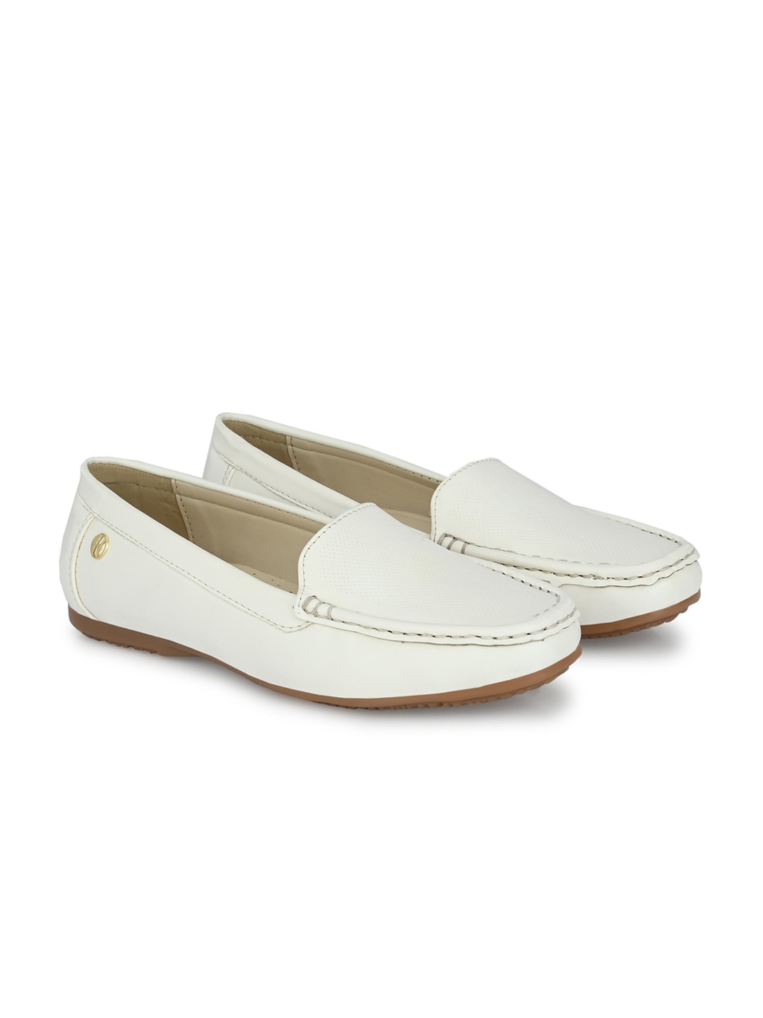 

ELLE Women Perforations Loafers, White