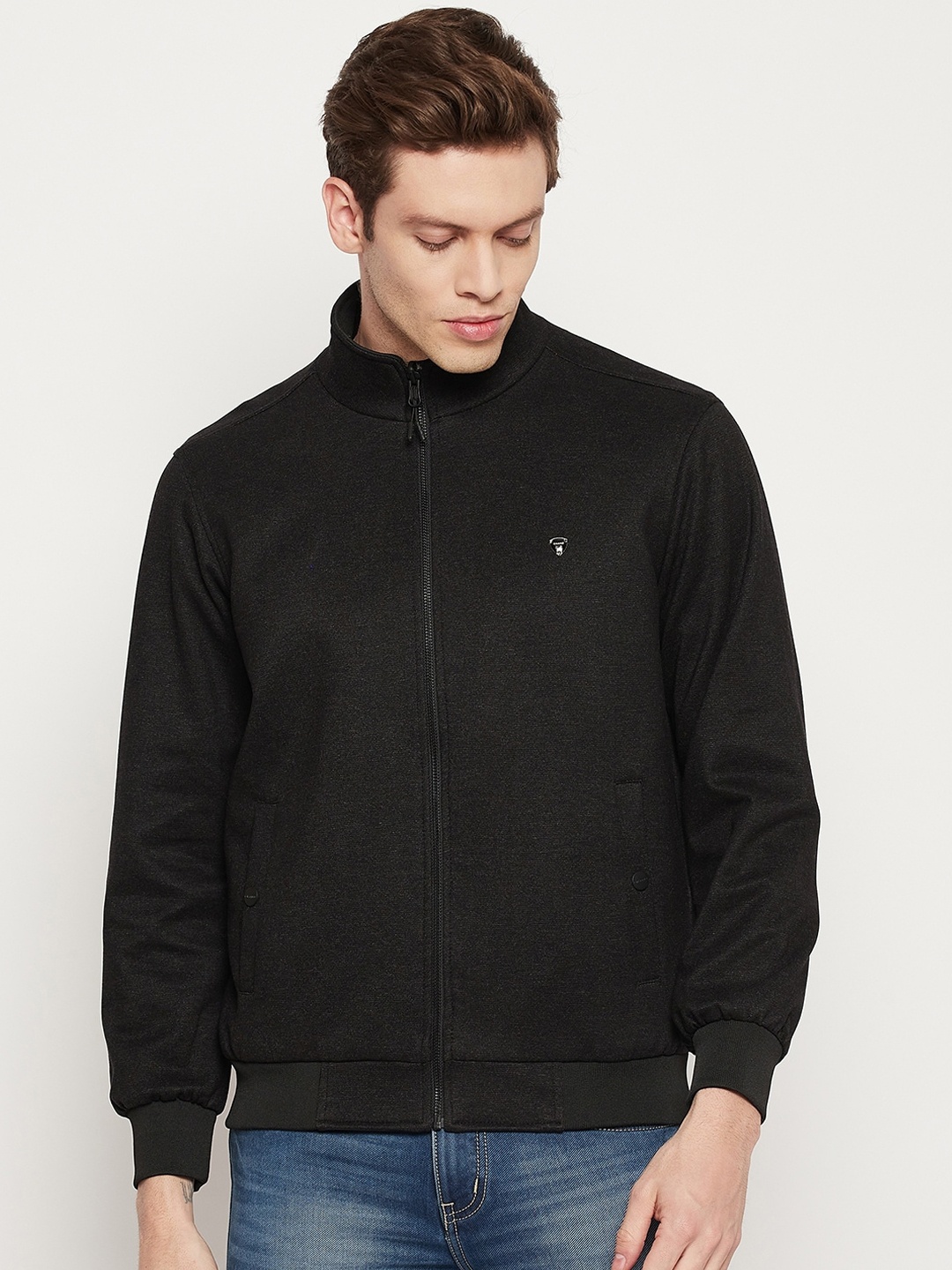 

Okane Men Black Reversible Bomber Jacket