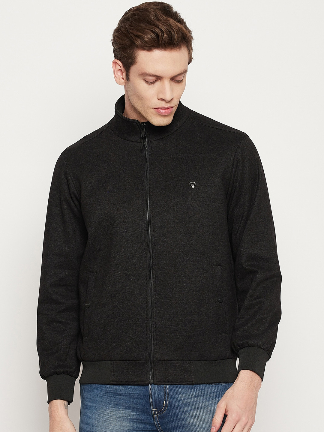

Okane Men Black Reversible Bomber Jacket