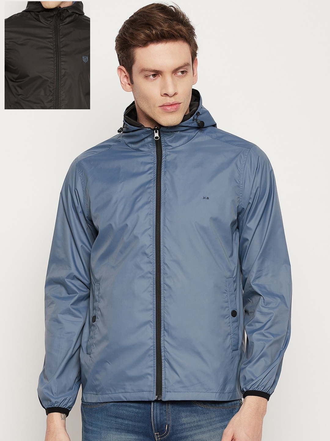 

Okane Men Blue Reversible Padded Jacket