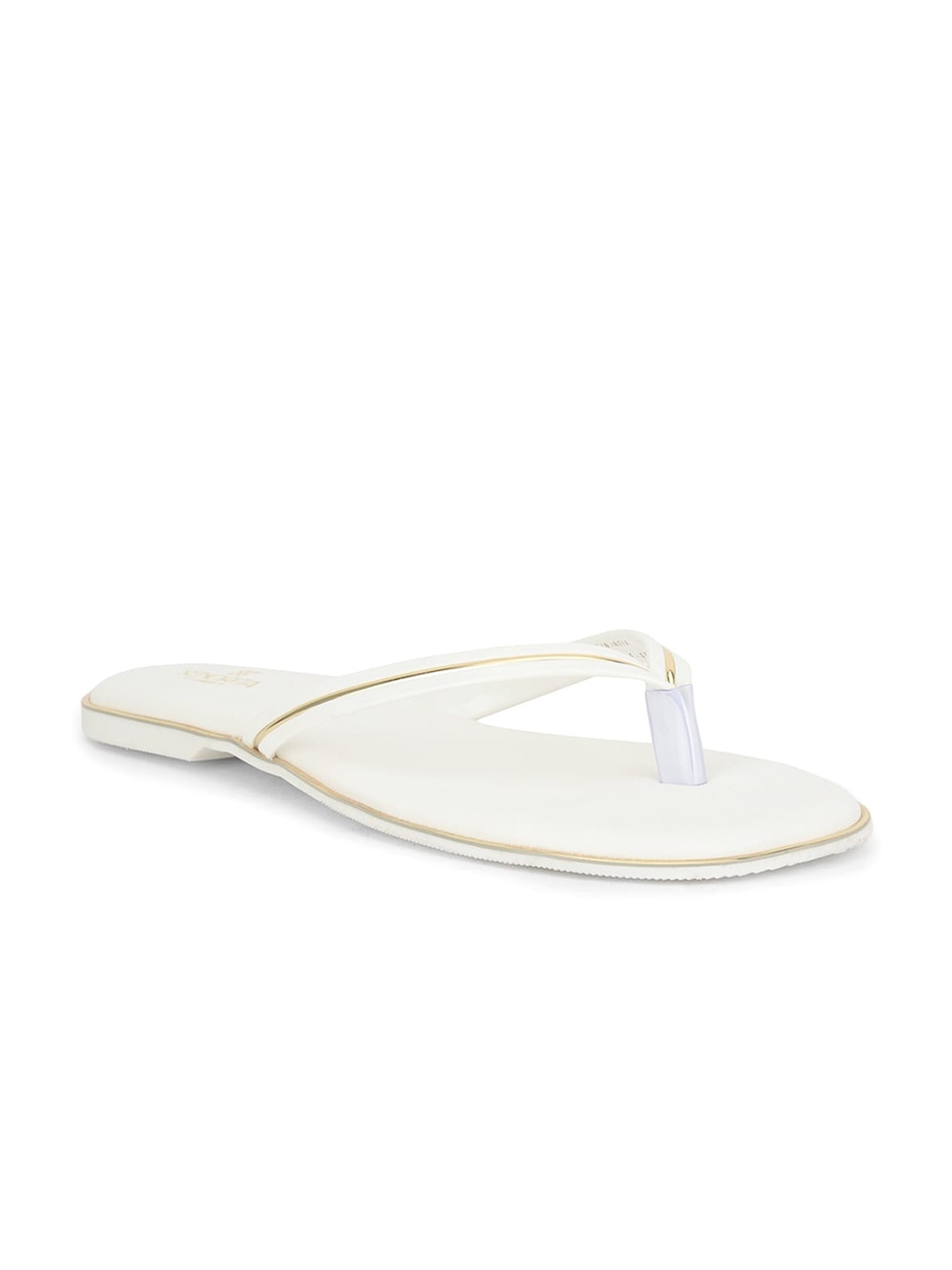 

Liberty Women White & Gold-Toned Thong Flip-Flops