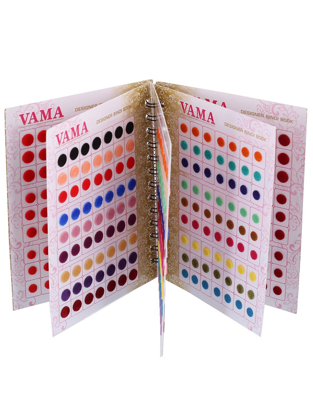 

VAMA Premium Velvet Plain Multicolored Bindis Sindoor Sticker Colourful Mini Bindi Book, Multi