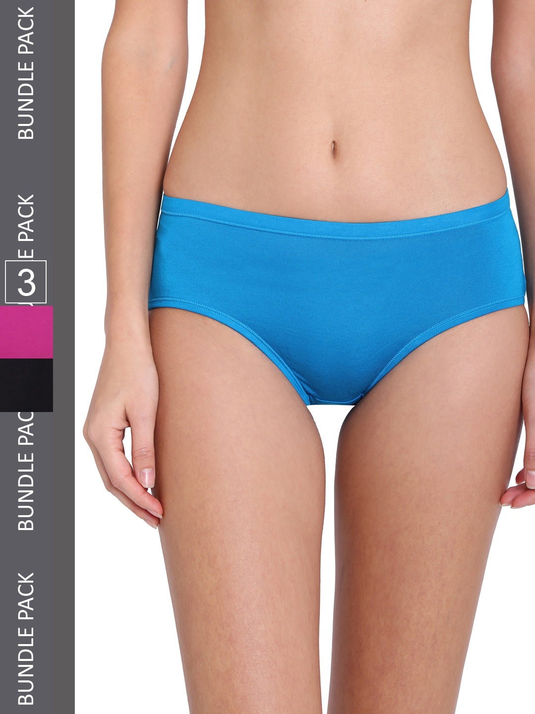 

RedRose Women Pack Of 3 Hipster Briefs I Touch 5, Blue