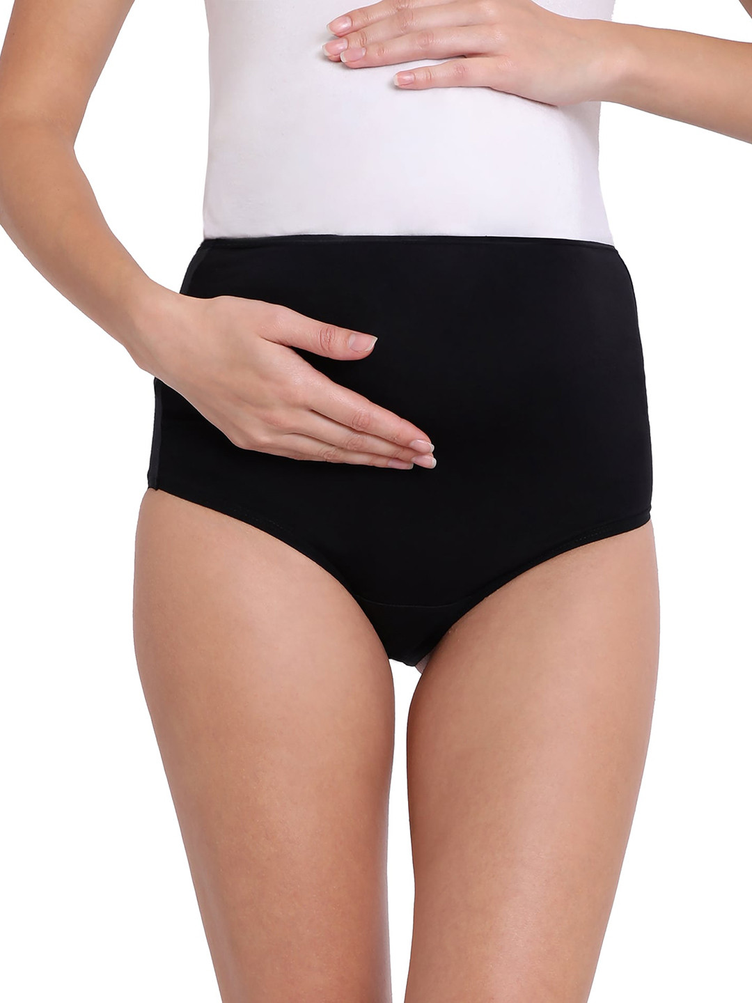 

RedRose Pack Of 2 Maternity Briefs Pregnancy Panty, Black