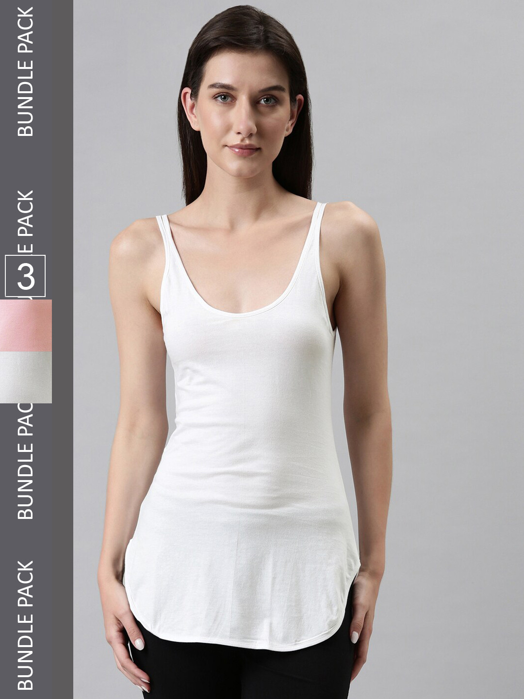 

DIXCY SCOTT Slimz Pack Of 3 Assorted Cotton Camisoles