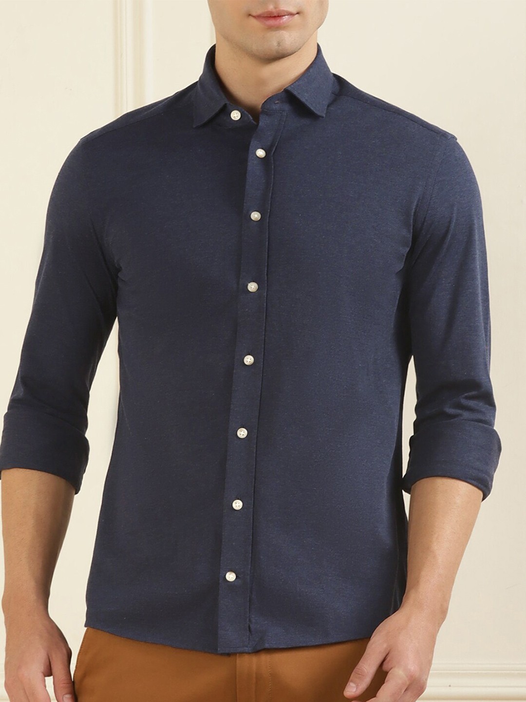 

HACKETT LONDON Men Navy Blue Cotton Casual Shirt
