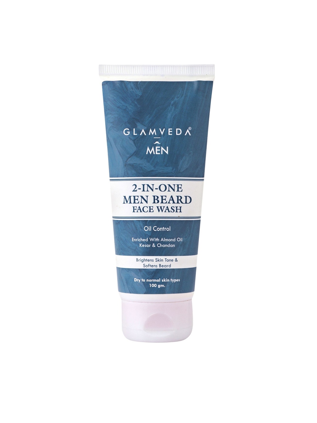 

GLAMVEDA Men 2 in 1 Oil Control Face & Beard Wash-100ml, Blue