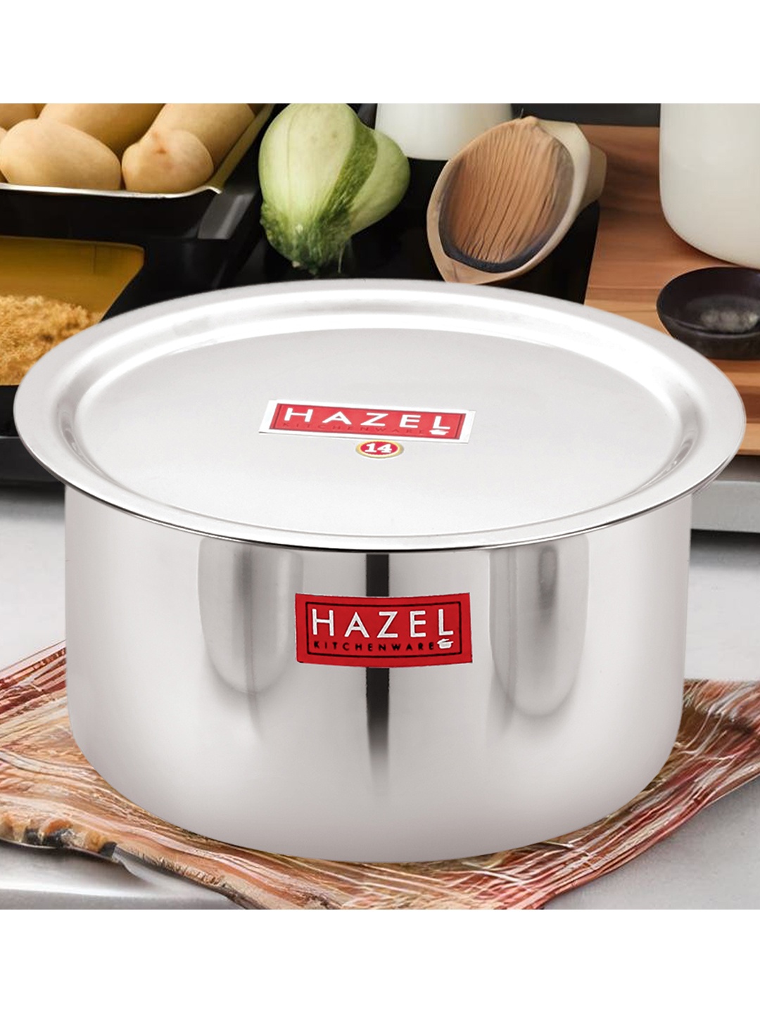 

HAZEL Stainless Steel Tope Patila With Lid 2.9 L, Silver