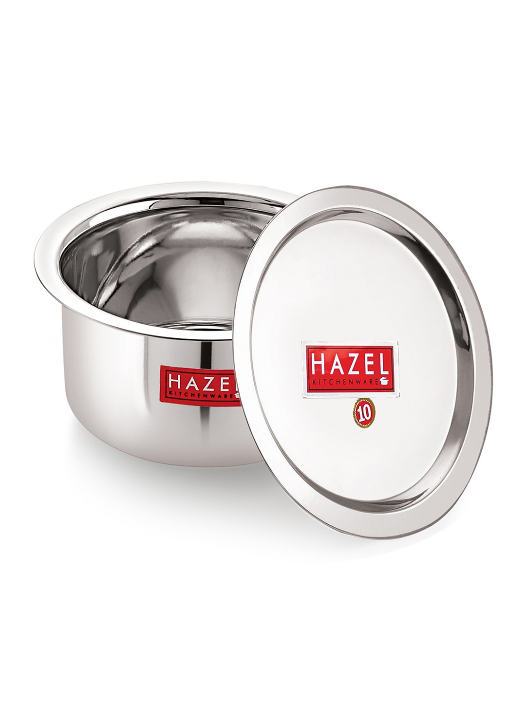 

HAZEL Alfa Silver-Toned Stainless Steel Tope Patila With Lid 1Ltr