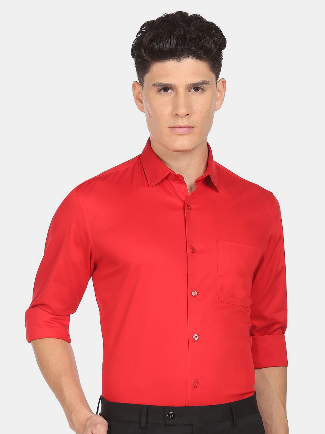 

AD By Arvind Men Red Slim Fit Formal Shirt
