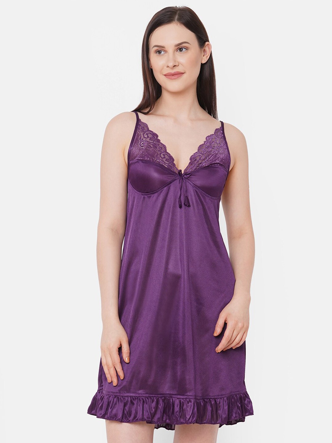 

FashionRack Satin Baby Doll, Purple