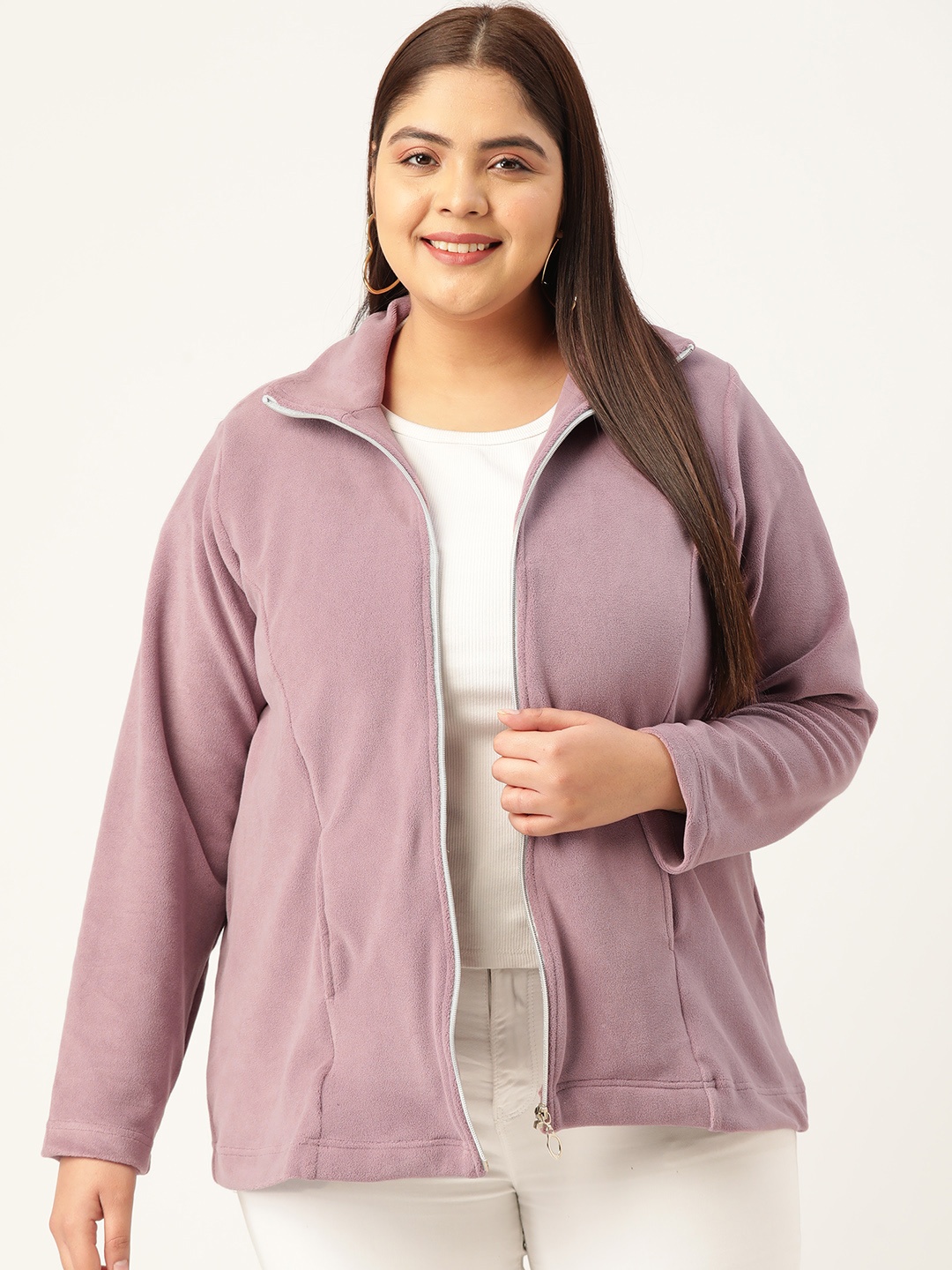 

theRebelinme Plus Size Women Lightweight Sweatshirt, Lavender