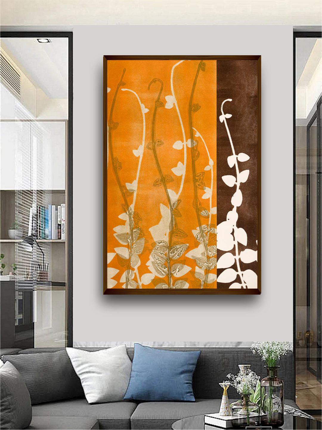 

The Art House Yellow & Black Abstract Framed Wall Painting