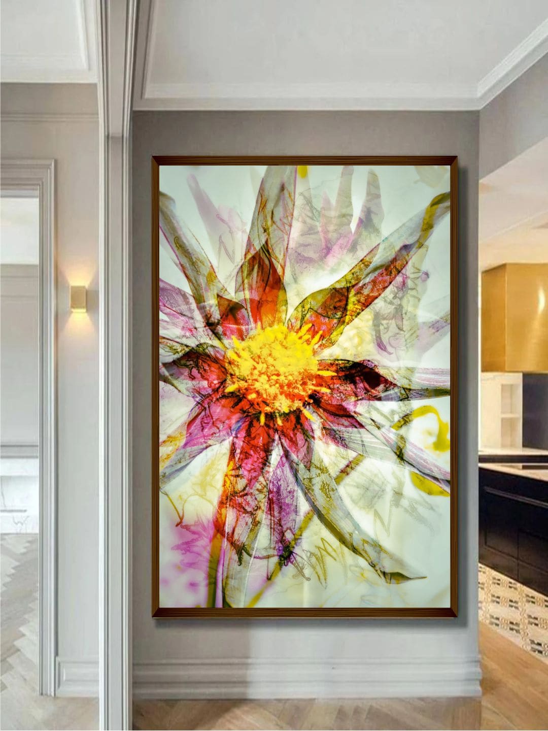 

The Art House Yellow & Pink Abstract Framed Wall Painting