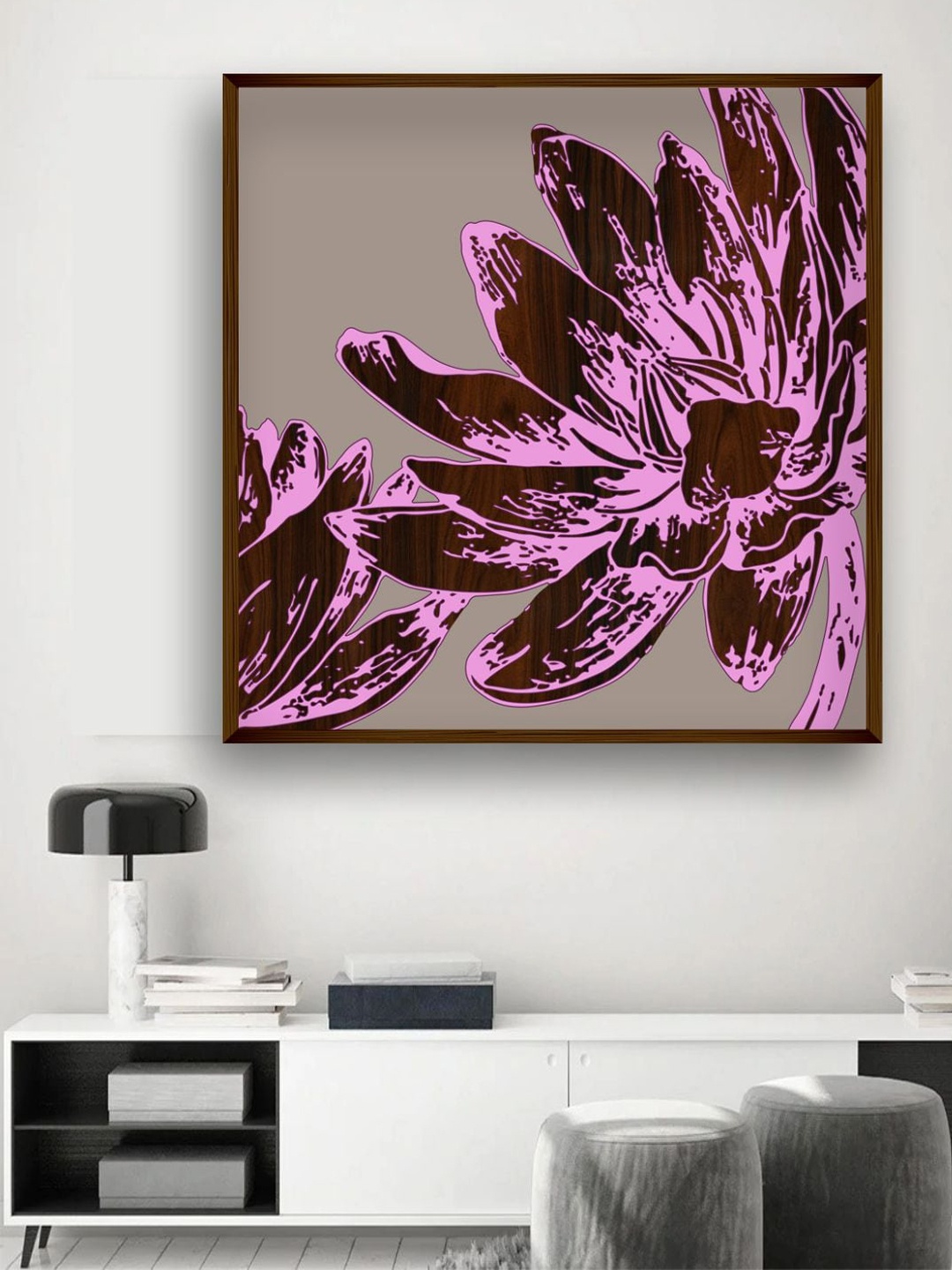 

The Art House Grey & Purple Floral Painting Wall Art