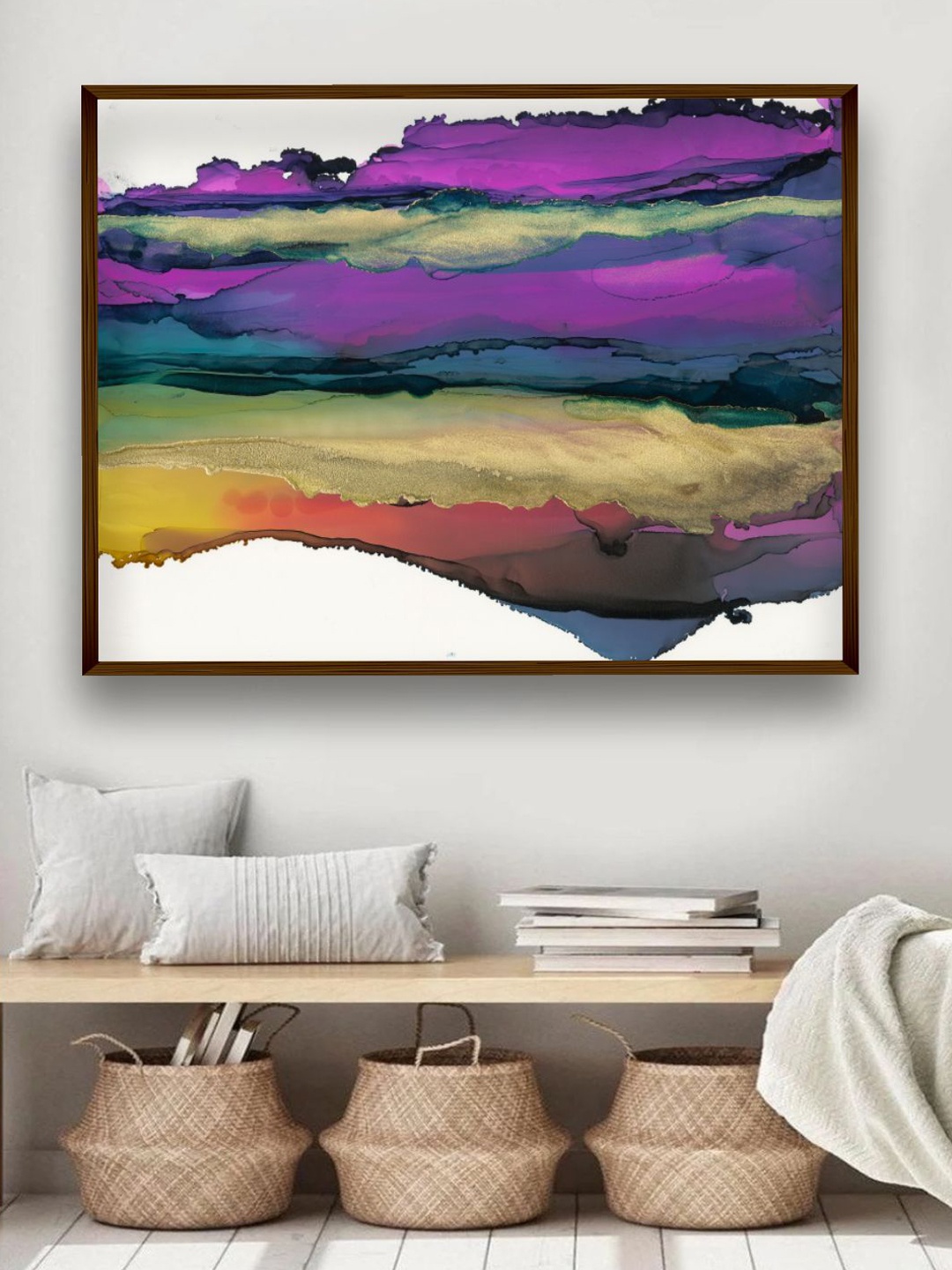 

The Art House Purple & White Abstract Painting Wall Art