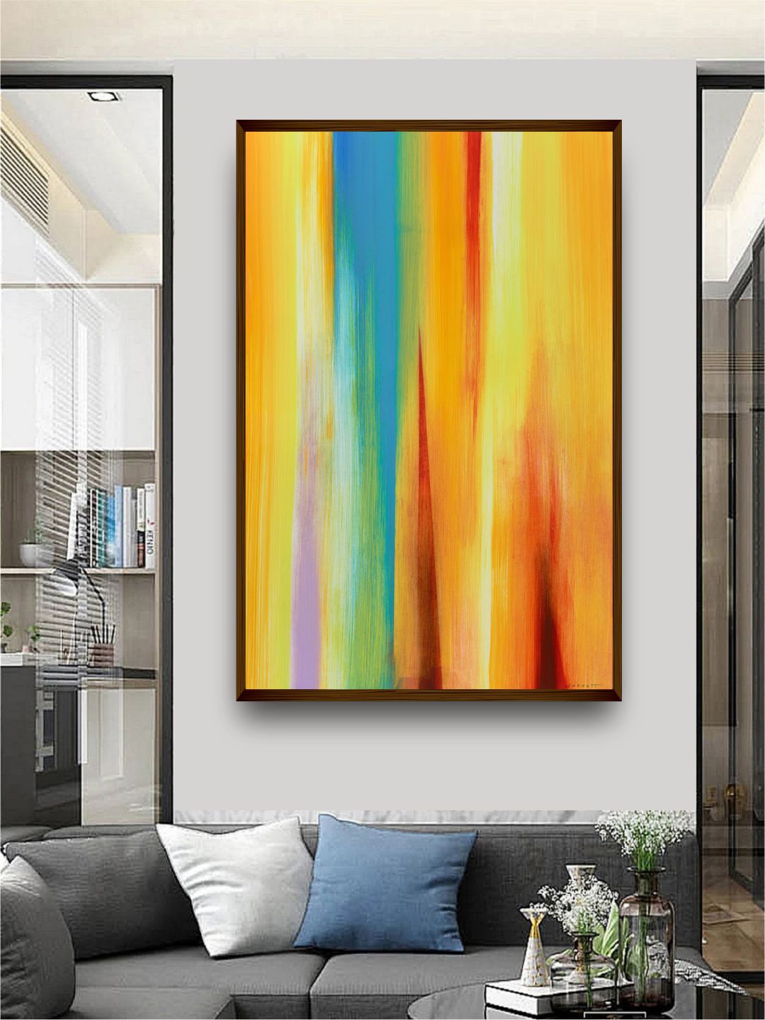 

The Art House Orange & Yellow Abstract Painting Wall Art